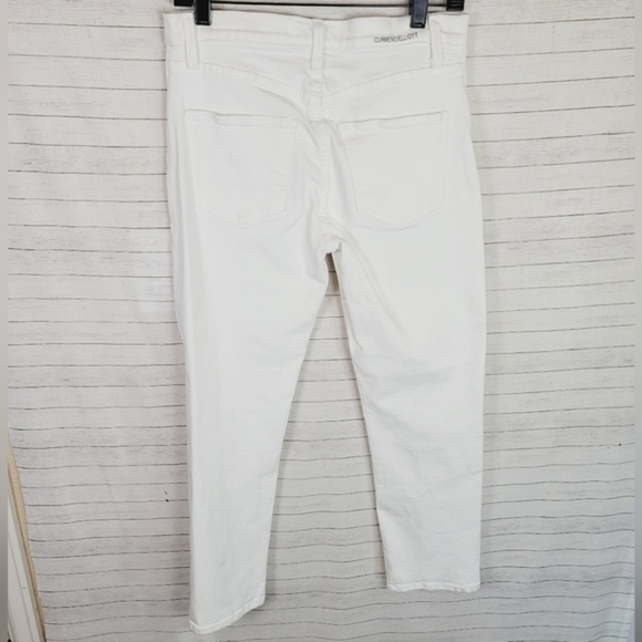 CURRENT ELLIOTT THE ORIGINAL STRAIGHT BUTTON FLY JEANS IN SUGAR, SZ 27 - Picture 7 of 12
